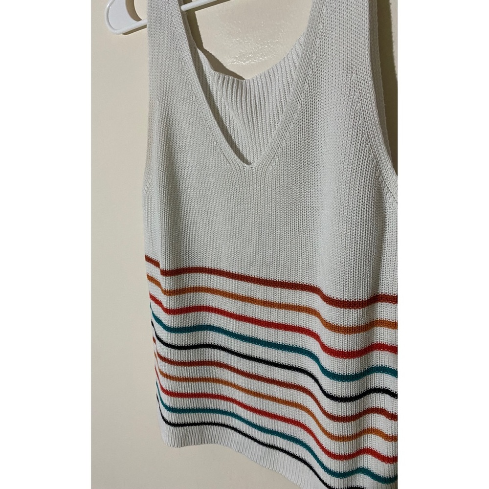 Colorful striped knitted tank L - Picture 3 of 6